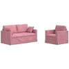 Sofa Sofos komplektas 2 pcs Rožinė 158 x 78 x 80 cm Aksomas