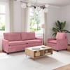Sofa Sofos komplektas 2 pcs Rožinė Aksomas