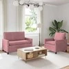 Sofa Sofos komplektas 2 pcs Rožinė Aksomas