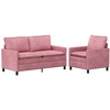Sofa Sofos komplektas 2 pcs Rožinė Aksomas