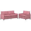 Sofa Sofos komplektas 2 pcs Rožinė Aksomas