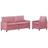 Sofa Sofos komplektas 2 pcs Rožinė Aksomas