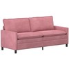 Sofa Sofos komplektas 2 pcs Rožinė Aksomas