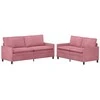 Sofa Sofos komplektas 2 pcs Rožinė Aksomas