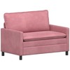 Sofa Sofos komplektas 2 pcs Rožinė Aksomas
