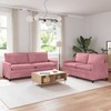 Sofa Sofos komplektas 2 pcs Rožinė Aksomas