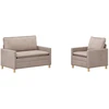 Sofa Sofos komplektas 2 pcs Smėlio Poliesteris
