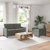 Sofa Sofos komplektas 2 pcs Šviesiai pilka Audinys