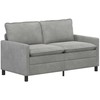 Sofa Sofos komplektas 2 pcs Šviesiai pilka Aksomas