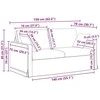 Sofa Sofos komplektas 2 vnt. Šviesiai pilka Aksomas