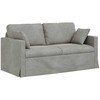 Sofa Sofos komplektas 2 pcs Šviesiai pilka 158 x 78 x 80 cm Aksomas