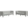 Svetainės sofa 2 pcs Šviesiai pilka 194 x 74,5 x 70,5 cm