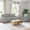 Sofa Sofos komplektas 2 pcs Šviesiai pilka Aksomas