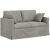 Sofa Sofos komplektas 2 pcs Šviesiai pilka 138 x 78 x 80 cm Aksomas