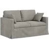 Sofa Sofos komplektas 2 pcs Šviesiai pilka 138 x 78 x 80 cm Aksomas