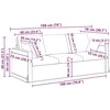 Sofa Sofos komplektas 2 vnt. Šviesiai pilka Aksomas