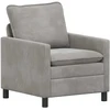 Sofa Sofos komplektas 2 pcs Šviesiai pilka Aksomas