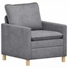 Sofa Sofos komplektas 2 pcs Šviesiai pilka Poliesteris
