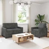 Sofa Sofos komplektas 2 pcs Šviesiai pilka Poliesteris