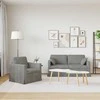 Sofa Sofos komplektas 2 pcs Šviesiai pilka 158 x 78 x 80 cm Aksomas