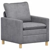 Sofa Sofos komplektas 2 pcs Šviesiai pilka Poliesteris