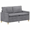 Sofa Sofos komplektas 2 pcs Šviesiai pilka Poliesteris