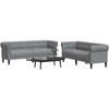 Svetainės sofa 2 pcs Šviesiai pilka 201,5 x 74,5 x 74,5 cm
