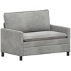 Sofa Sofos komplektas 2 pcs Šviesiai pilka Aksomas