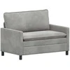 Sofa Sofos komplektas 2 pcs Šviesiai pilka Aksomas