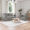 Sofa Sofos komplektas 2 pcs Šviesiai pilka 158 x 78 x 80 cm Aksomas