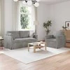 Sofa Sofos komplektas 2 pcs Šviesiai pilka 158 x 78 x 80 cm Aksomas