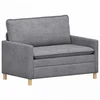 Sofa Sofos komplektas 2 pcs Šviesiai pilka Poliesteris