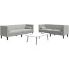 Svetainės sofa 2 pcs Šviesiai pilka 194 x 74,5 x 70,5 cm