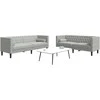 Svetainės sofa 2 pcs Šviesiai pilka 194 x 74,5 x 70,5 cm