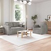 Sofa Sofos komplektas 2 pcs Šviesiai pilka 138 x 78 x 80 cm Aksomas