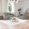 Sofa Sofos komplektas 2 pcs Šviesiai pilka 138 x 78 x 80 cm Aksomas