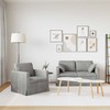Sofa Sofos komplektas 2 pcs Šviesiai pilka 138 x 78 x 80 cm Aksomas