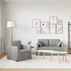 Sofa Sofos komplektas 2 pcs Šviesiai pilka 138 x 78 x 80 cm Aksomas