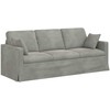 Sofa Sofos komplektas 2 pcs Šviesiai pilka 198 x 78 x 80 cm Aksomas