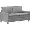 Sofa Sofos komplektas 2 pcs Šviesiai pilka Aksomas