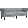 Svetainės sofa 2 pcs Šviesiai pilka 201,5 x 74,5 x 74,5 cm