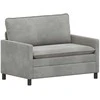 Sofa Sofos komplektas 2 pcs Šviesiai pilka Aksomas
