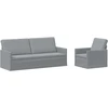 Sofa Sofos komplektas 2 pcs Šviesiai pilka Audinys