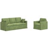 Sofa Sofos komplektas 2 pcs Šviesiai žalia 198 x 78 x 80 cm Aksomas