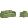 Sofa Sofos komplektas 2 pcs Šviesiai žalia 198 x 78 x 80 cm Aksomas