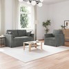 Sofa Sofos komplektas 2 pcs Tamsiai pilka 138 x 78 x 80 cm Aksomas