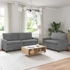 Sofa Sofos komplektas 2 pcs Tamsiai pilka Aksomas