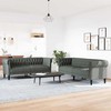 Svetainės sofa 2 pcs Tamsiai pilka 201,5 x 74,5 x 74,5 cm