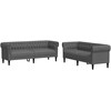 Svetainės sofa 2 pcs Tamsiai pilka 201,5 x 74,5 x 74,5 cm