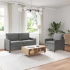 Sofa Sofos komplektas 2 pcs Tamsiai pilka Aksomas